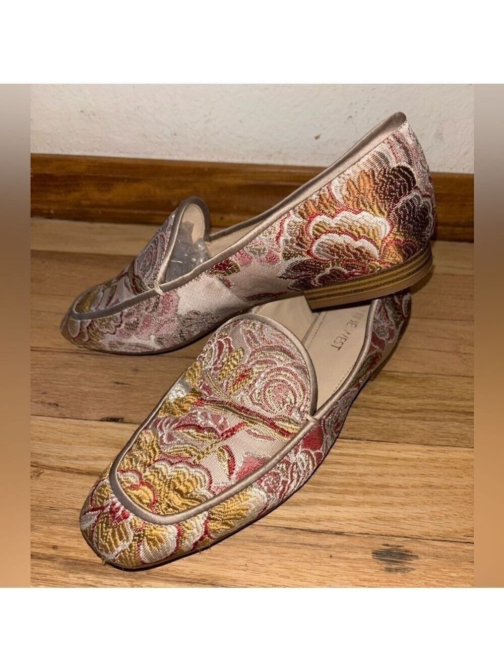 Nine West 8xena Floral Brocade Print Slip on Loafers Size 7